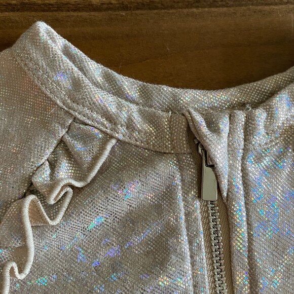Cat & Jack Holographic Gold Jacket Girls' 18 Months - Picture 6 of 9